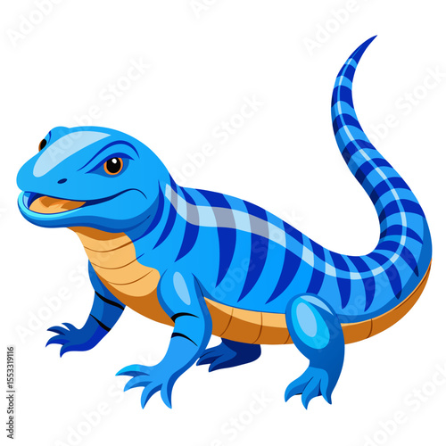 Scientific Vector Illustration – Blue-Tongue Skink Morphological Structure