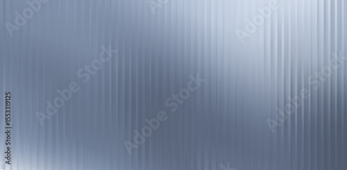 Vector Gray Blurred Glass Gradient background. Vertical Ribbed glass texture. Abstract bg.