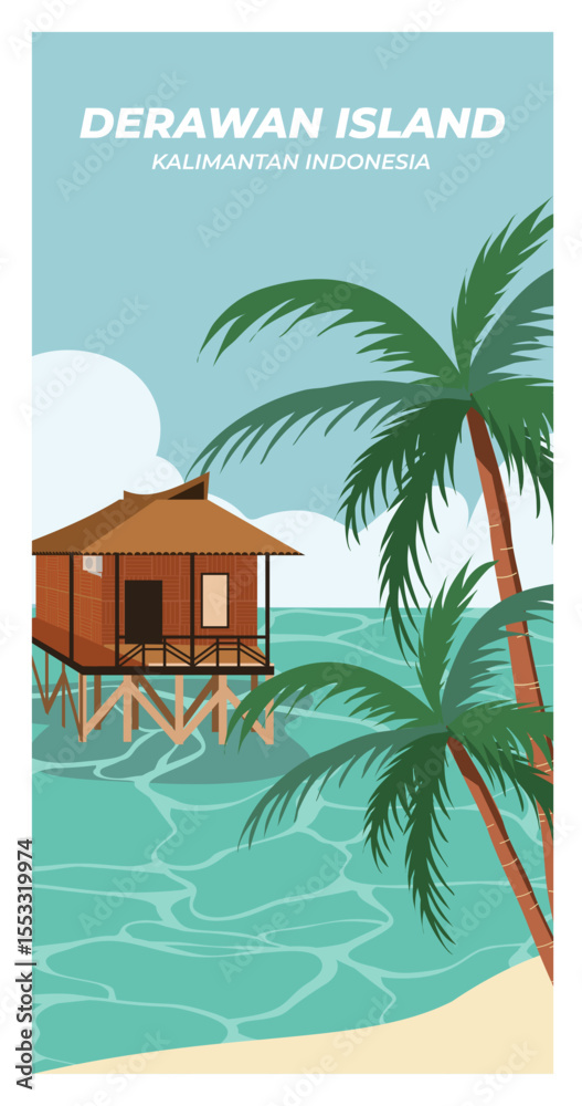 Obraz premium Derawan island Kalimantan Indonesia