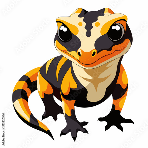 Exotic Harlequin Gecko Vector – Orange and Black Striped Morph