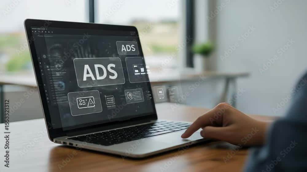  Advertising Campaign Management: Optimizing Ads with Data Analytics on Laptop | Digital Marketing Strategy