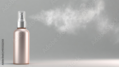 Face mist spray bottle mid-spray, refreshing skin