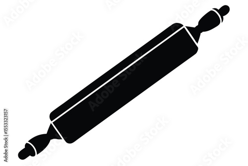Rolling Pin Silhouette A Culinary Tool for Baking, Pastry, and Kitchen Use