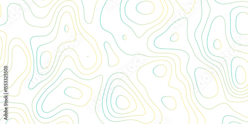 Abstract topographic map contour, white background and colorful wave lines pattern texture. geographic contour map grid backdrop paper texture. terrain path isolated on a background.