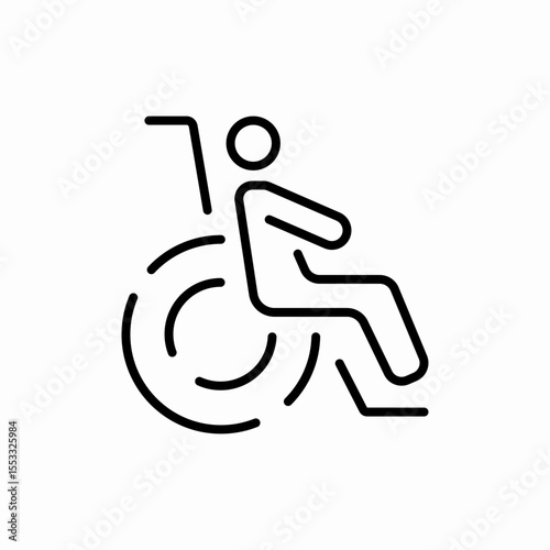 wheelchair disabled accessibility support icon vector sign