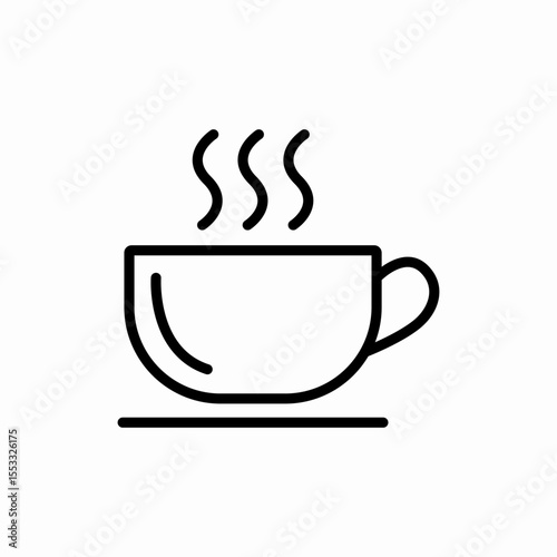 coffee cup hot drink icon vector sign