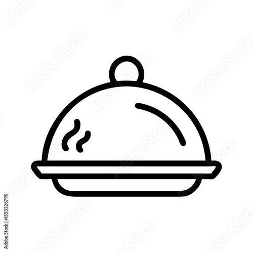 restaurant cloche icon vector