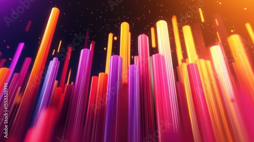 Abstract vibrant vertical colorful columns