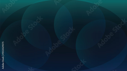 Modern dark green and blue gradient background with abstract screen circles vector illustration