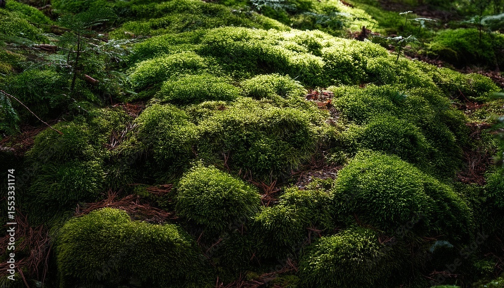 Naklejka premium moss covered forest ground n dark earthy texture