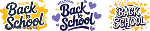 Welcome back to school vector design for education and learning resources use