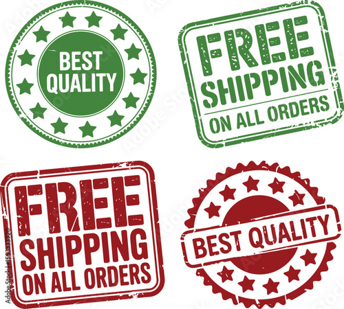 Best quality free shipping on all orders grunge vector stamp collection