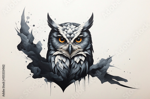 Creative Owl Illustration Using Negative Space Silhouette