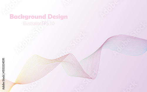 Pink and purple gradient wave line futuristic style background template