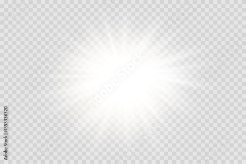 White glowing flare with soft blurry edges 