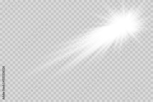 White glowing flare with soft blurry edges and brightness