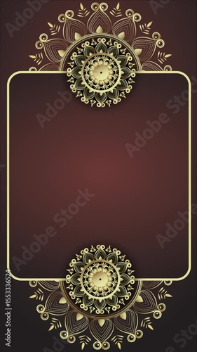 Luxury Brown And Gold Mandala Background. Luxury Ornamental Mandala Background.. Best For Wedding Invitation And Festivals