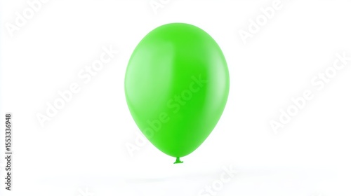 green 3d balloon on white background