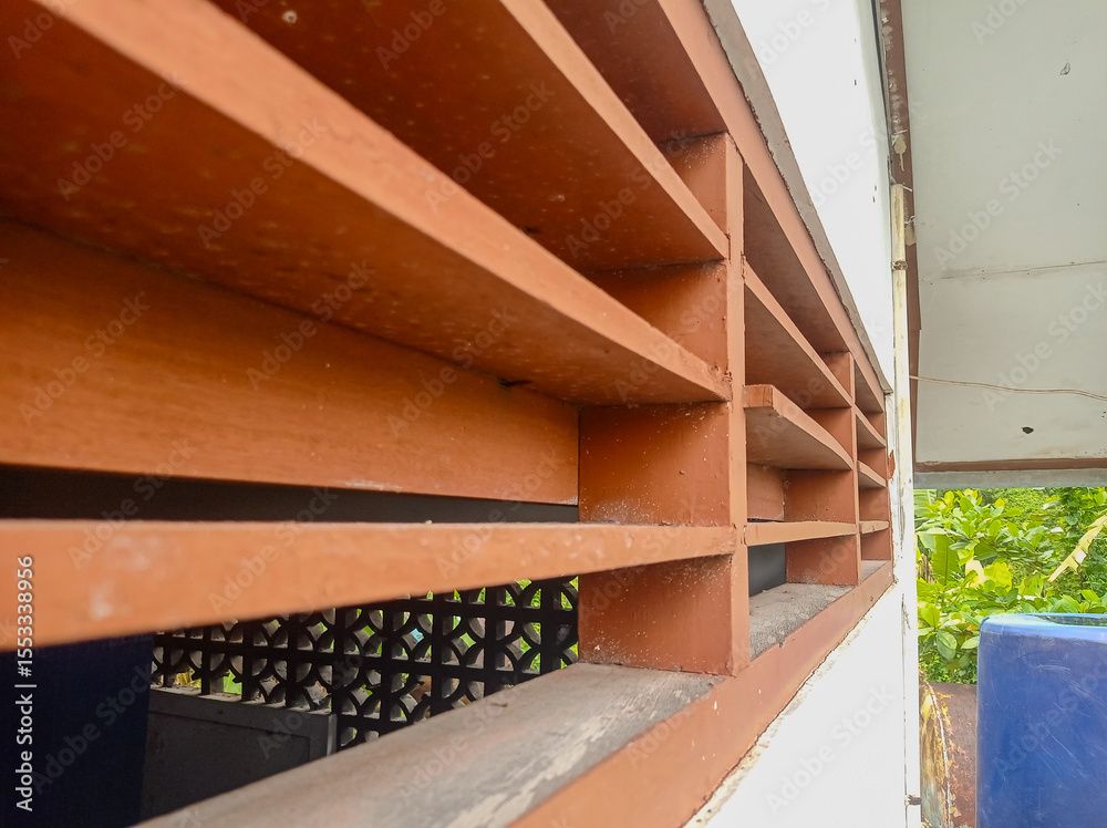 Red brick window ventilation detail Red brick window ventilation detail