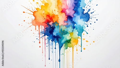 Abstract Watercolor Splatters