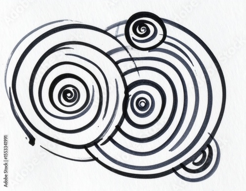 Abstract Spiral Circles Pattern