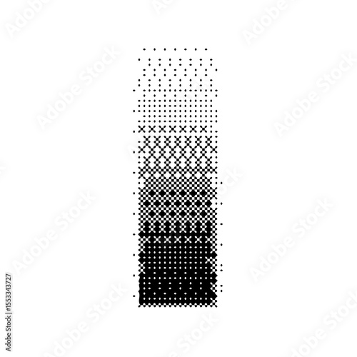 Letter I vector with gradation bitmap effect