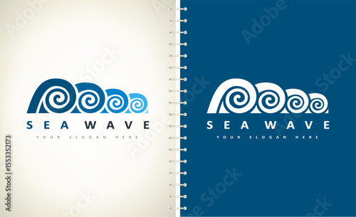Wave logo vector. Water design