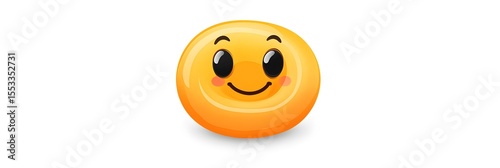 Cute animal, children's illustration on a white background for designers. Cartoon. Smiley.