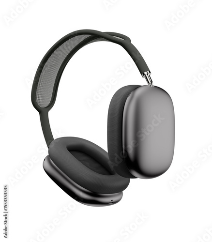 AirPods Max Midnight color. The headphones are shown in a floating, perspective view.