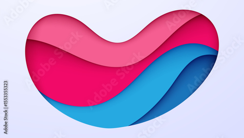 Heart Shaped Candy Vector Illustration with Glossy Lips and Romantic Pink Design