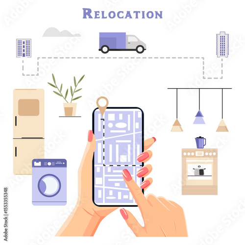 Relocation Change Residence Delivery Moving route