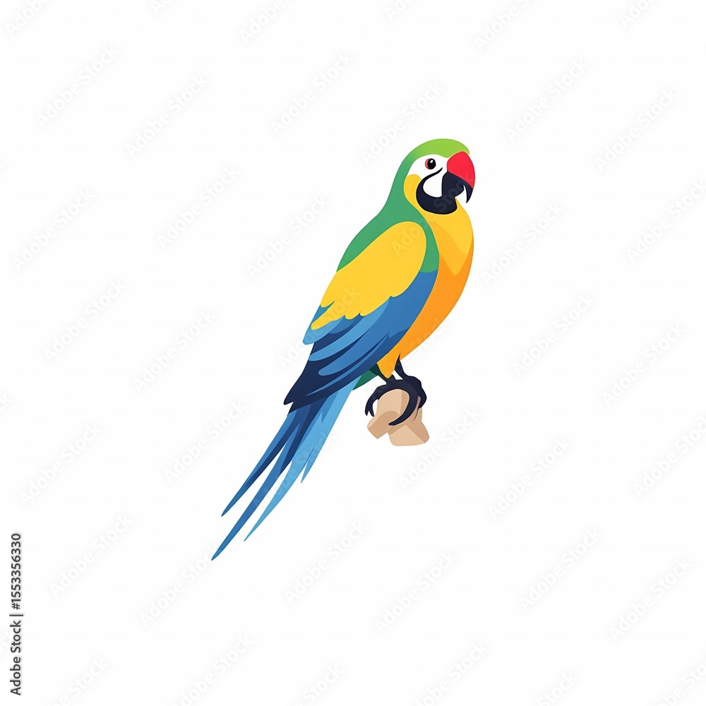 Fototapeta premium Vibrant Macaw Parrot Tropical Bird Majestic Feathers Exotic Beauty