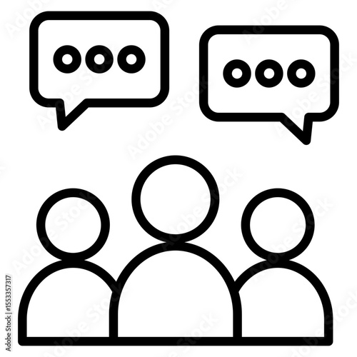 Public Forum Icon Element For Design