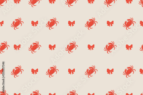 crab seamless pattern or crab background