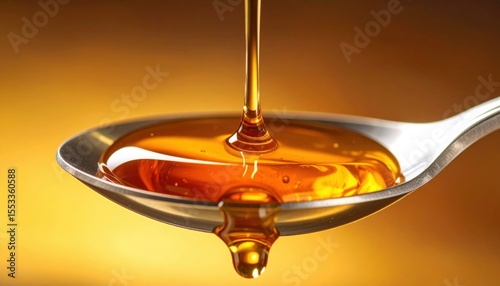 Honey Dripping From Spoon
