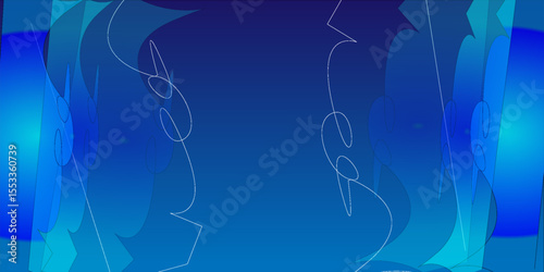 Abstract blue background with glowing geometric lines. Modern blue gradient square shape design. Futuristic technology concept. modern abstract