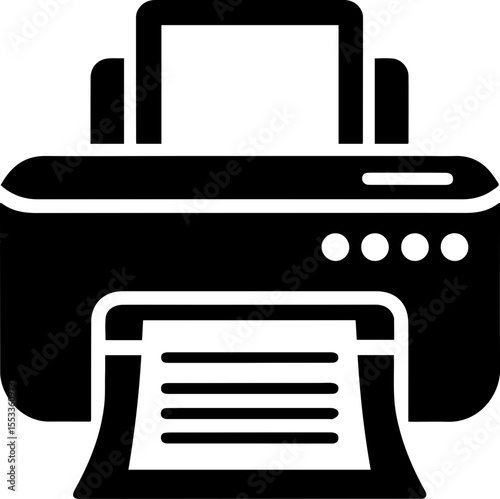Modern Inkjet Printer with Paper Output Icon