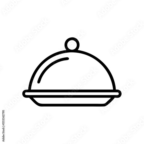 restaurant cloche isolated on white background