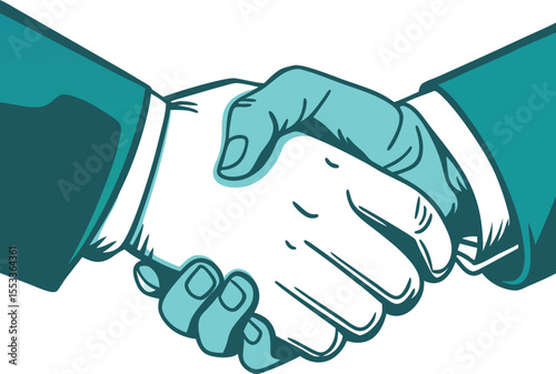 simple handshake icon graphic
