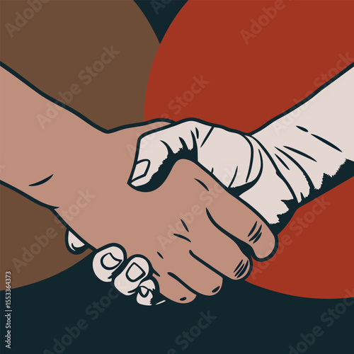 simple handshake icon graphic