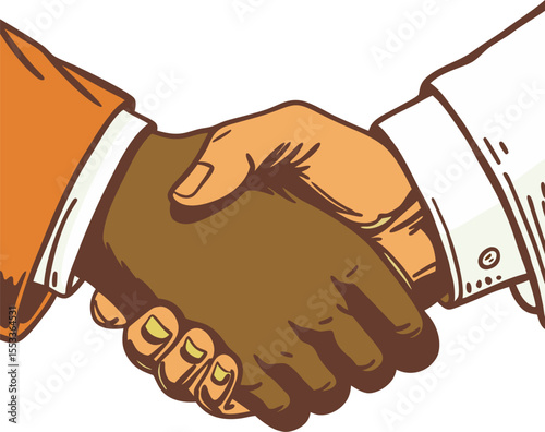 simple handshake icon graphic