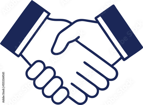 simple handshake icon graphic