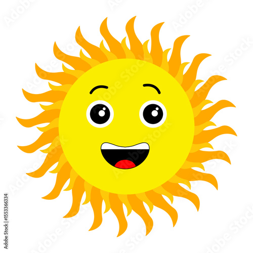 Flat Sun Icon – Simple Daytime Weather Element for Dashboards