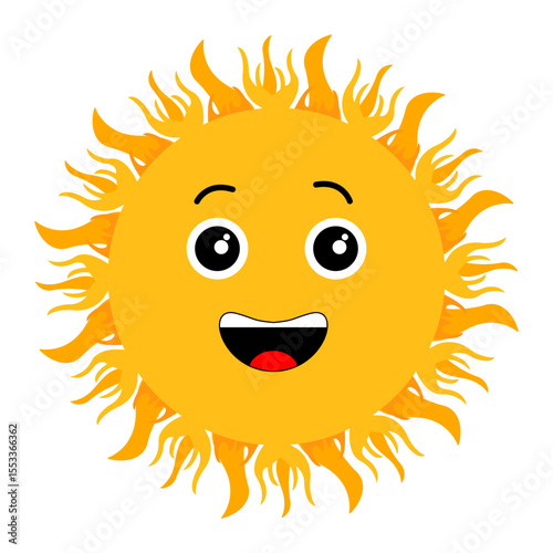 Sunshine Vector Icon – Clean Line Sun Graphic for Apps & Websites