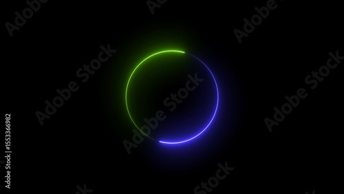 circle loading neon light colorful 4k illustration. Download progress, interface red color 4k illustration.