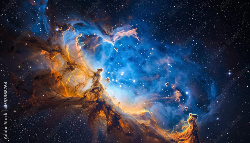 Nebula Cosmic Majesty: A breathtaking cosmic tableau unfurls, showcasing the ethereal beauty of a nebula, its vibrant hues and intricate structures captivating the viewer with a sense of wonder.