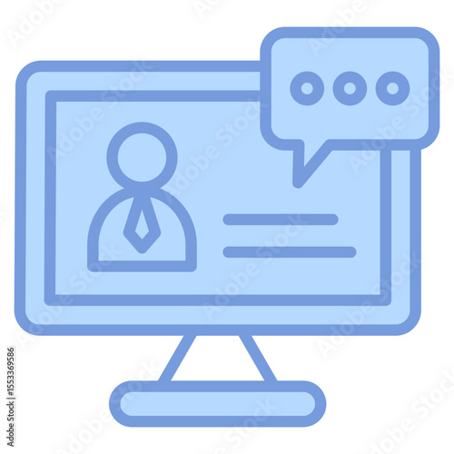 Video Lecture Icon Element For Design