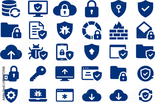 Cybersecurity Vector Collection – Icons for Digital Protection

