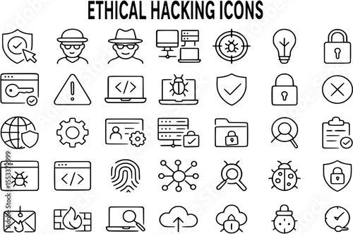 Cybersecurity Vector Collection – Icons for Digital Protection

