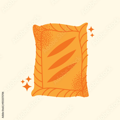 Set of various baked goods croissant, loaf, pretzel, bun, baguette, roll, danish pastry, and donut isolated on light background. Flat vector illustration. Bakery and food concept cooking pastry